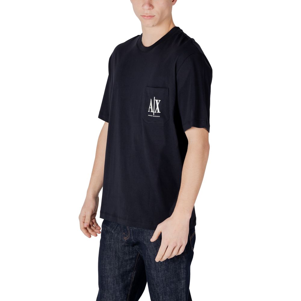 T-shirt en coton bleu Armani Exchange