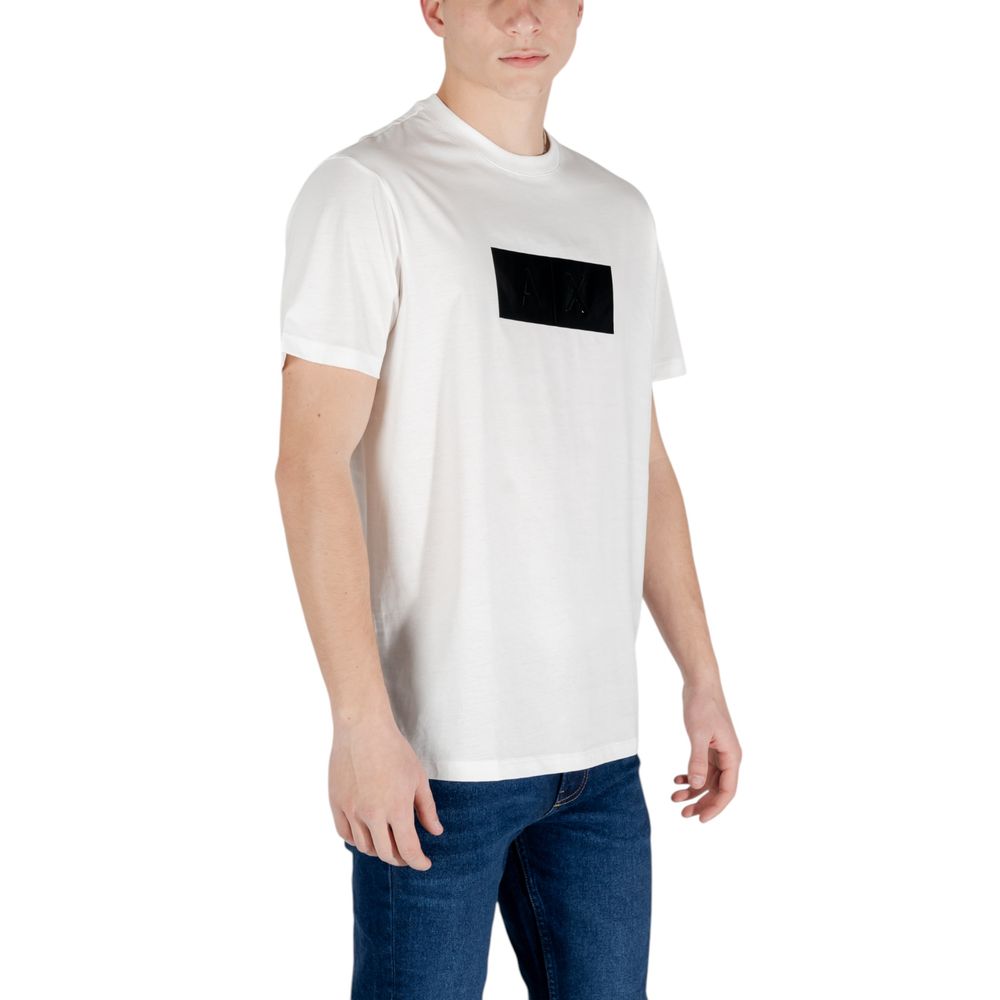 Armani Exchange Weißes Baumwoll-T-Shirt