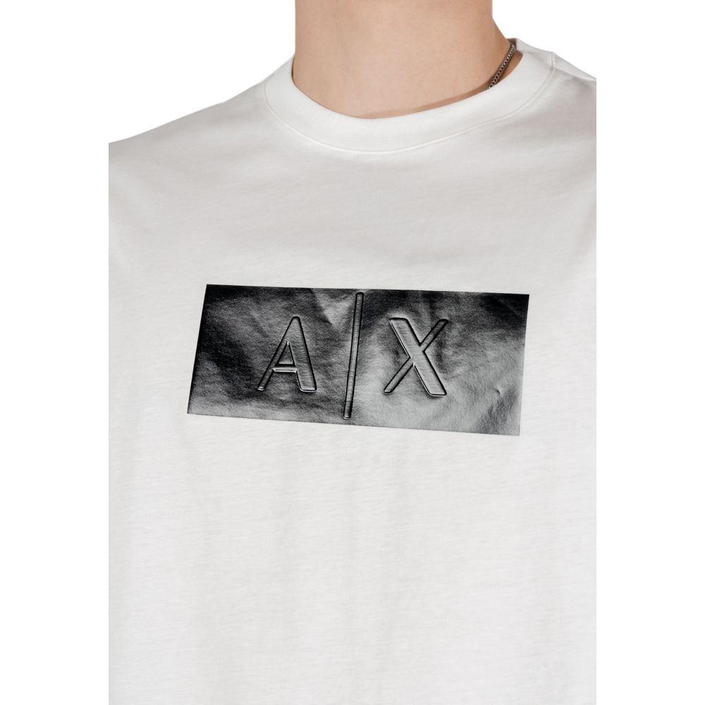Armani Exchange Weißes Baumwoll-T-Shirt