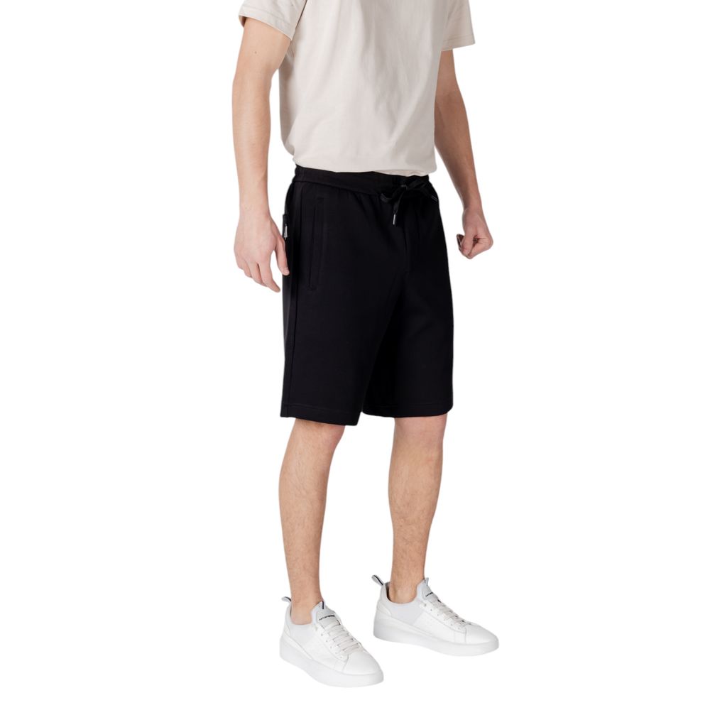 Armani Exchange Schwarze Baumwoll-Bermuda-Shorts