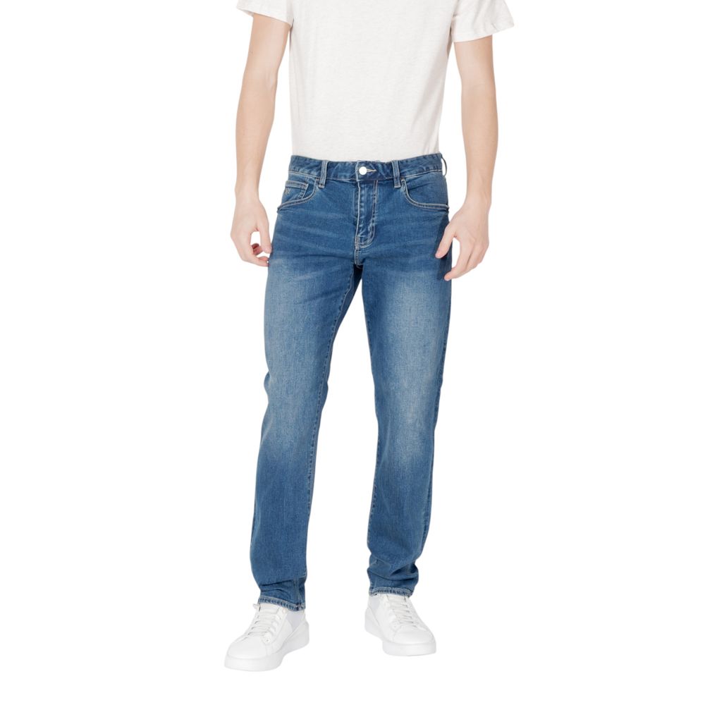 Jean skinny bleu en coton Armani Exchange