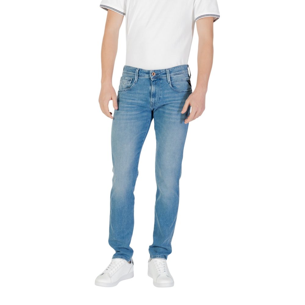 Replay Schmale Jeans aus Baumwolle in Blau