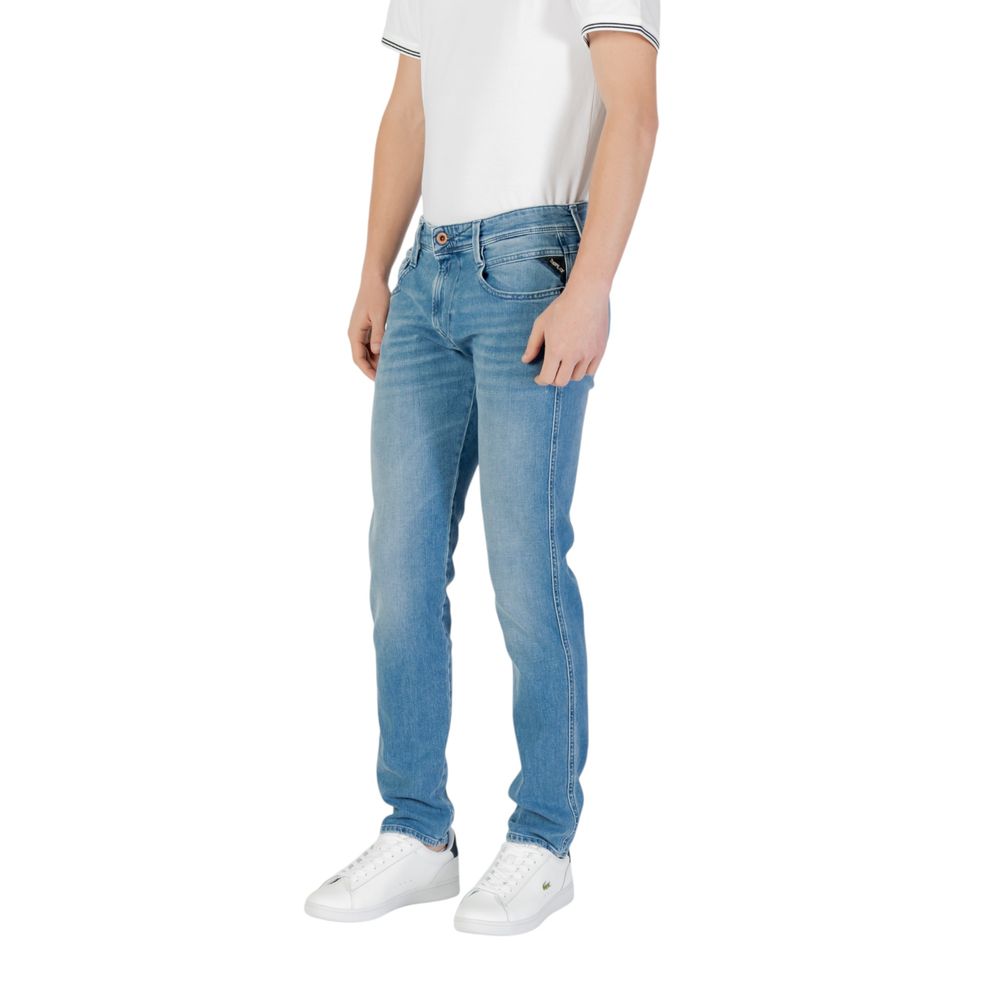 Replay Schmale Jeans aus Baumwolle in Blau