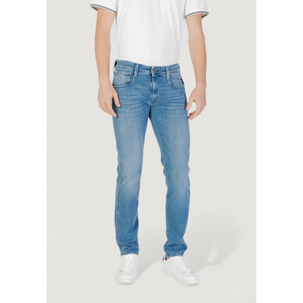 Replay Schmale Jeans aus Baumwolle in Blau