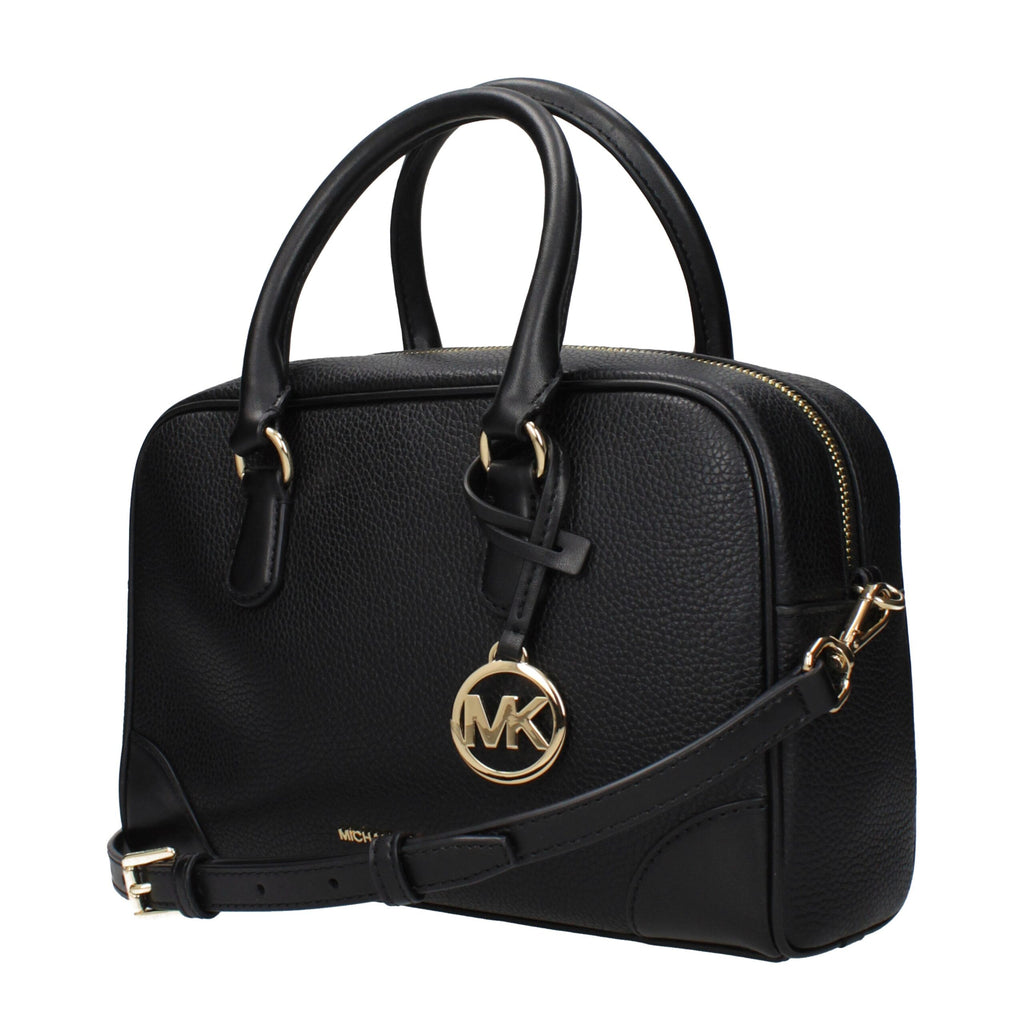 Michael Kors Schwarze Lederhandtasche