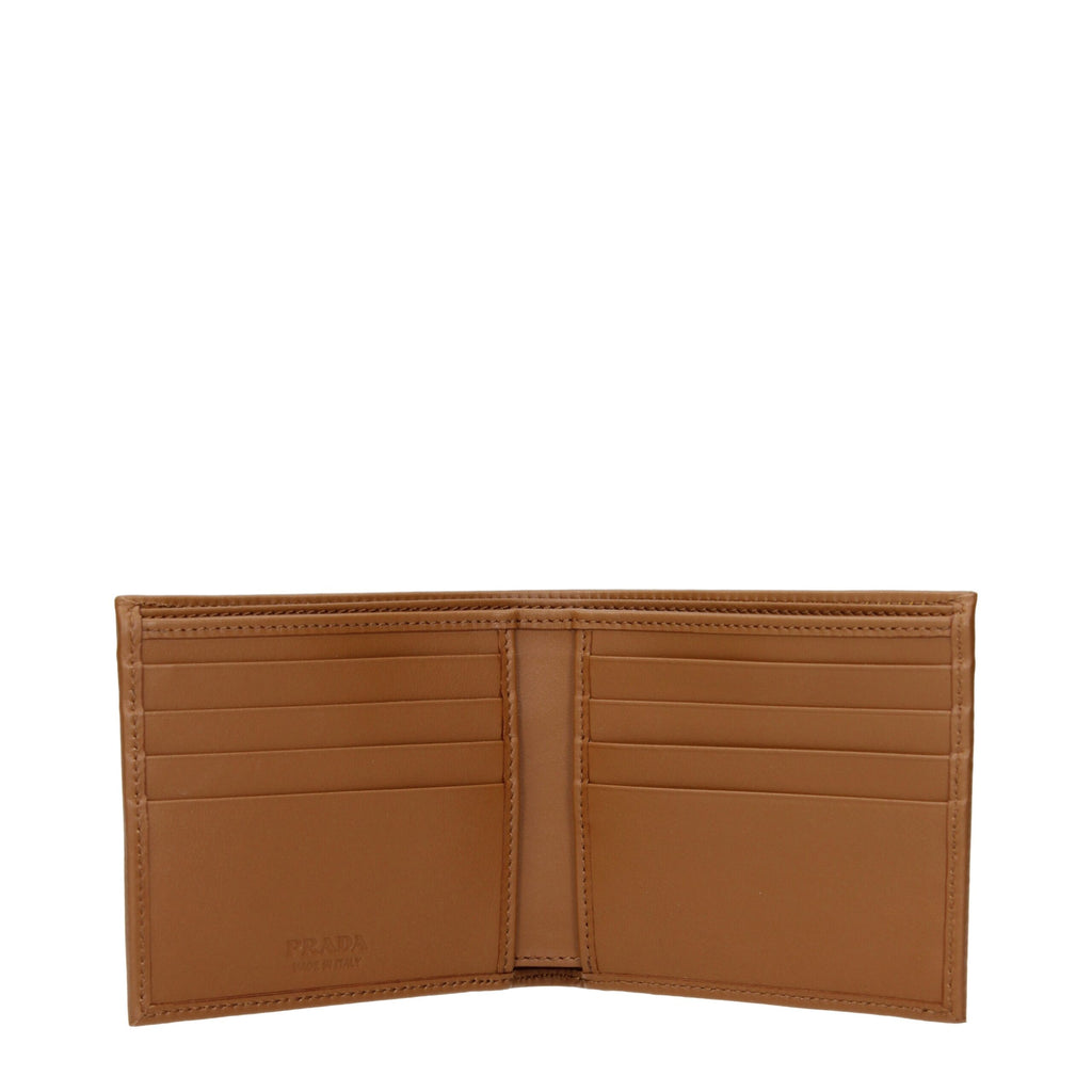 Prada Braune Stoff-Geldbörse
