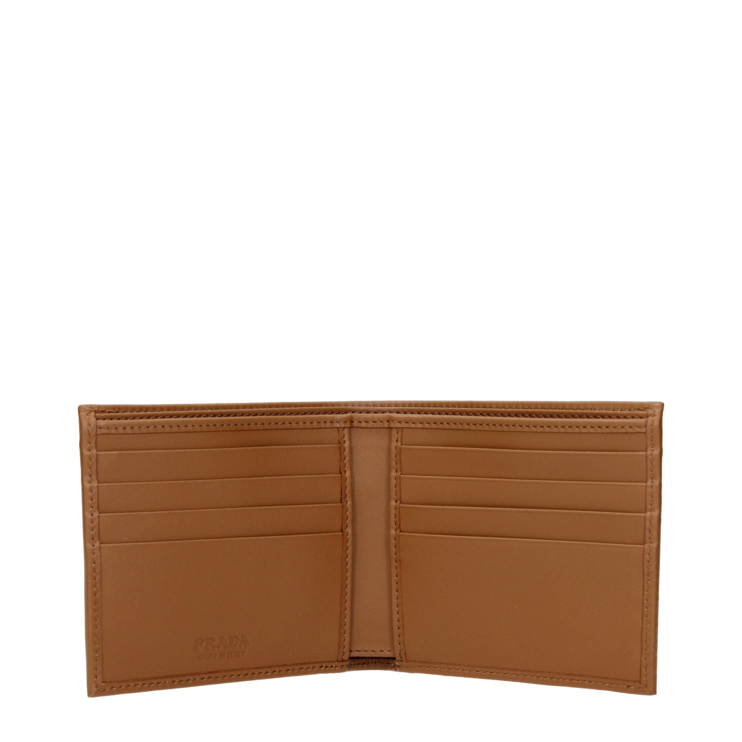 Prada Braune Stoff-Geldbörse