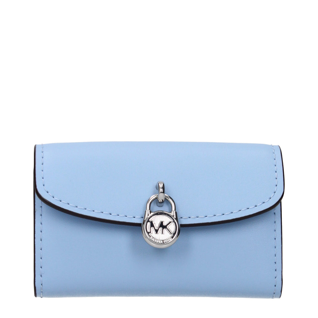 Michael Kors Hellblaue Leder-Geldbörse