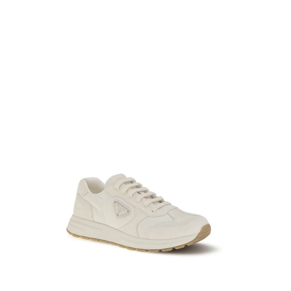 Prada sneakers made of recycled polyamide in cream