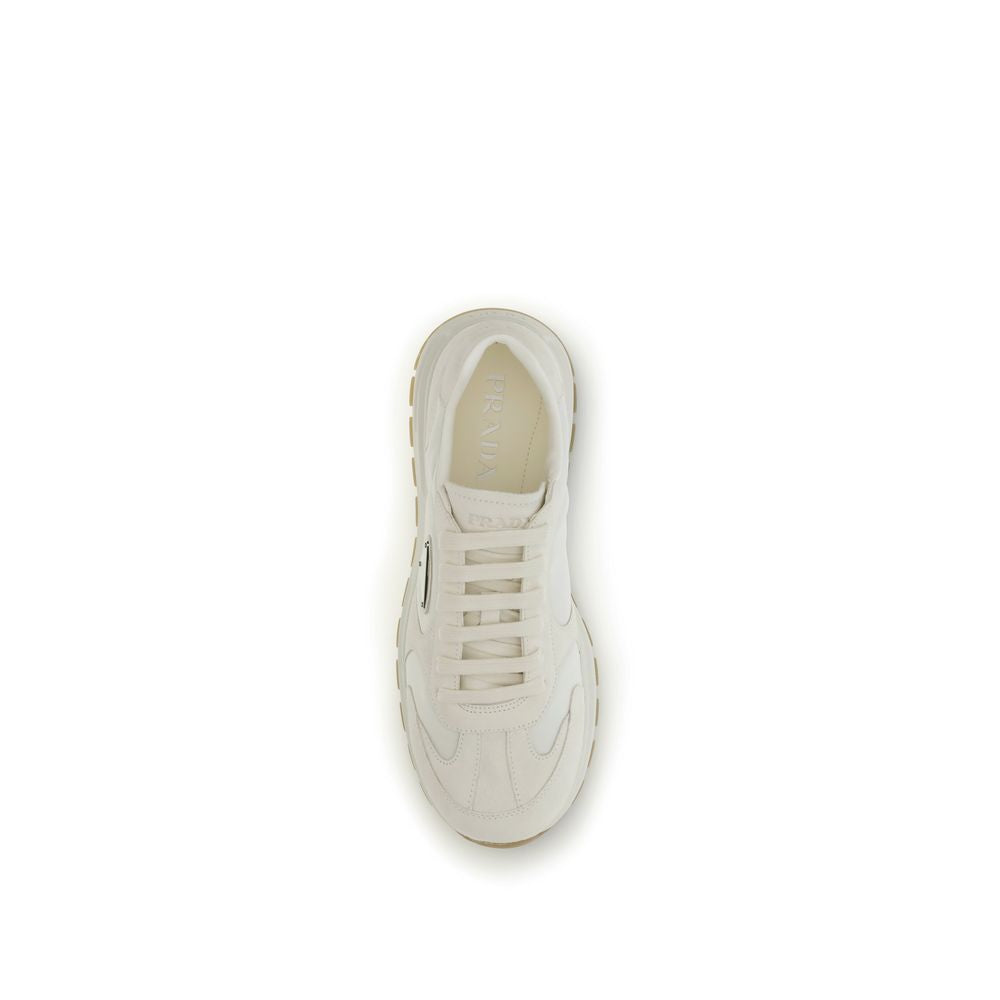 Prada sneakers made of recycled polyamide in cream