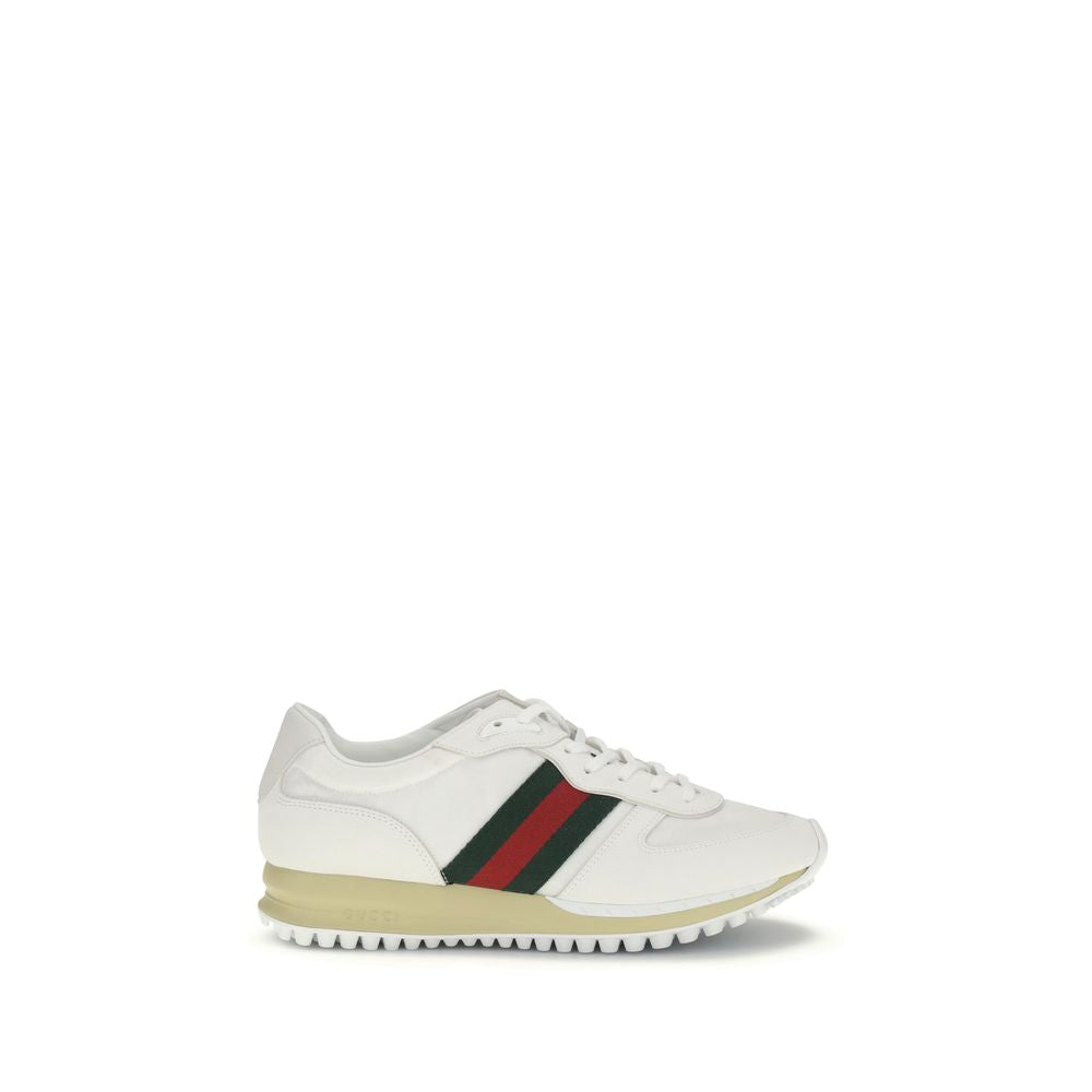 Gucci white polyamide sneakers in sporty style