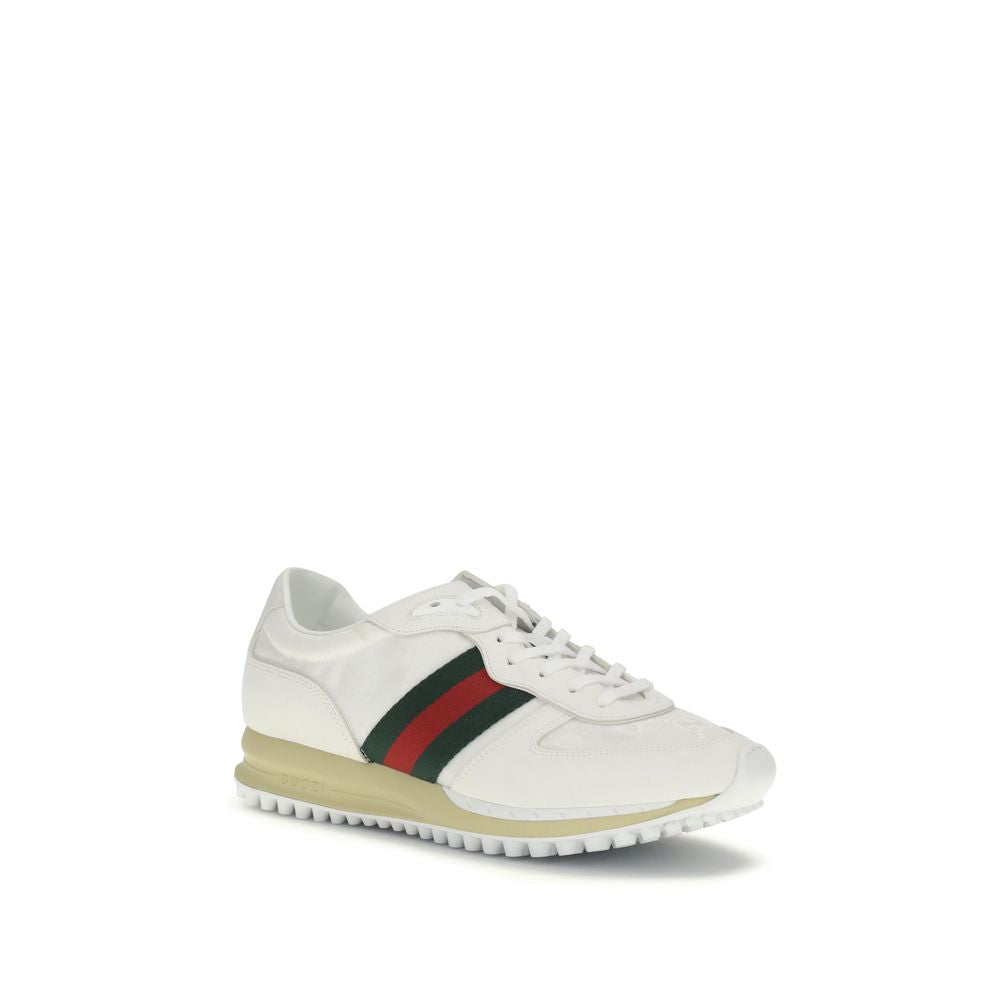 Gucci white polyamide sneakers in sporty style