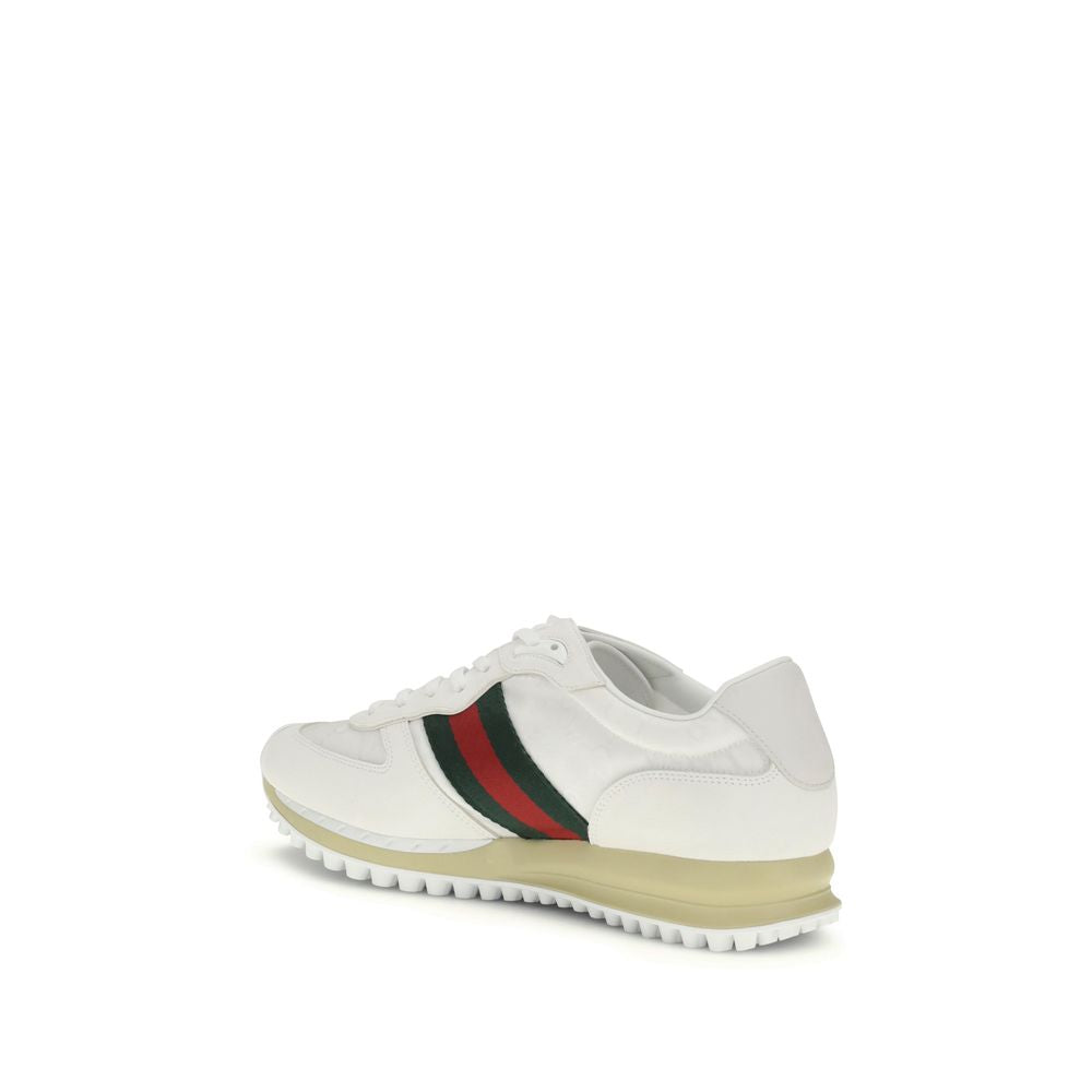 Gucci white polyamide sneakers in sporty style