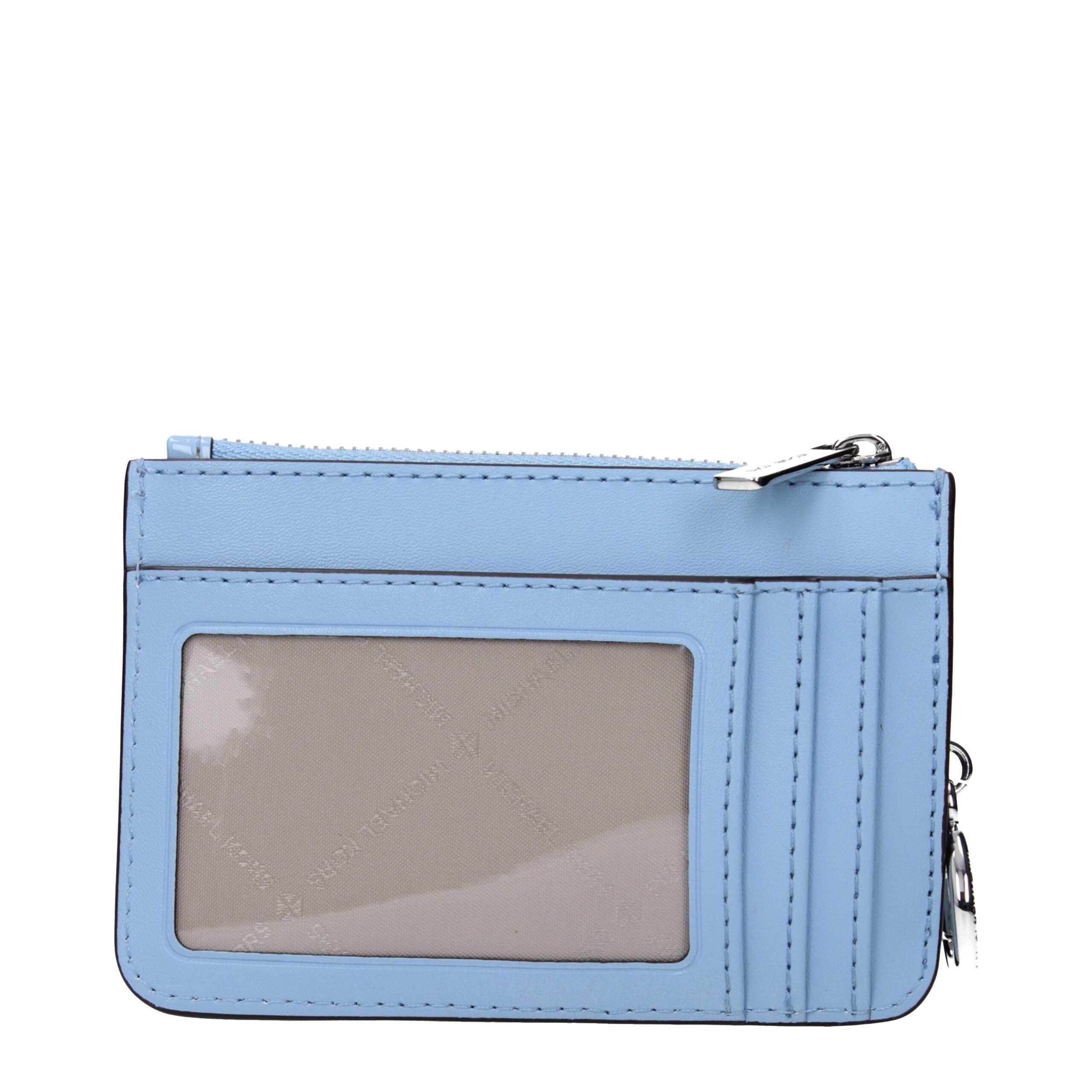 Michael Kors Hellblaue Leder-Geldbörse