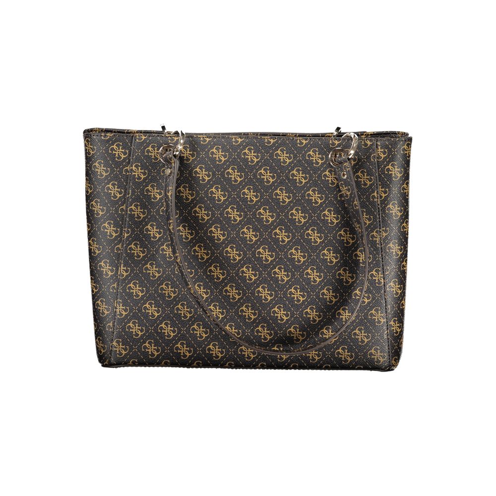 Guess Jeans Braune Polyethylen-Handtasche
