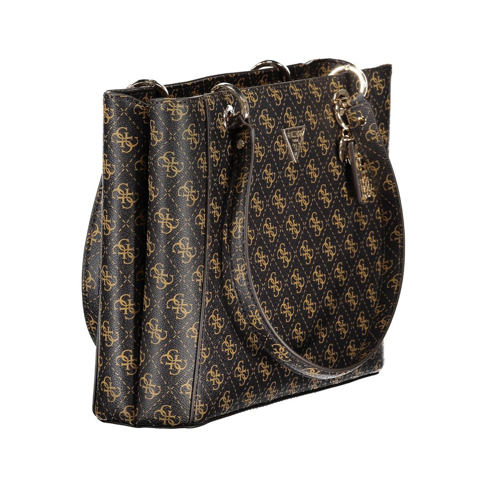 Guess Jeans Braune Polyethylen-Handtasche