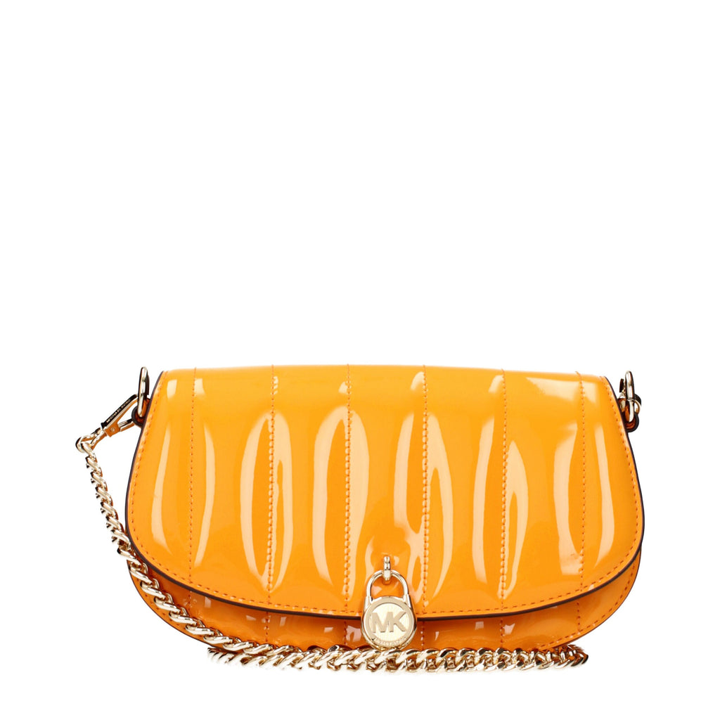 Michael Kors Orange-farbene Crossbody-Tasche aus Leder