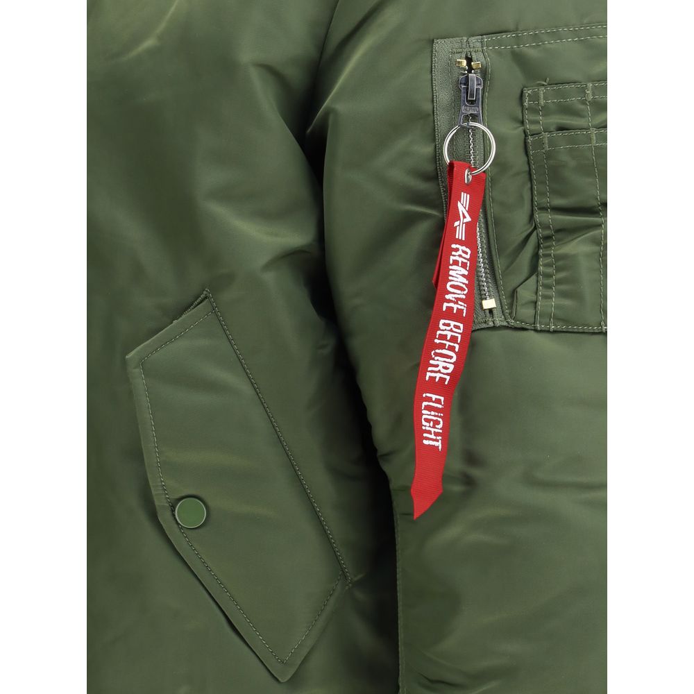 ALPHA INDUSTRIES Grüner Nylon-Bomber