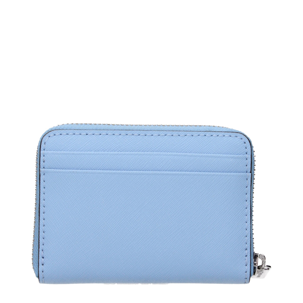 Michael Kors Hellblaue Leder-Kartenetui