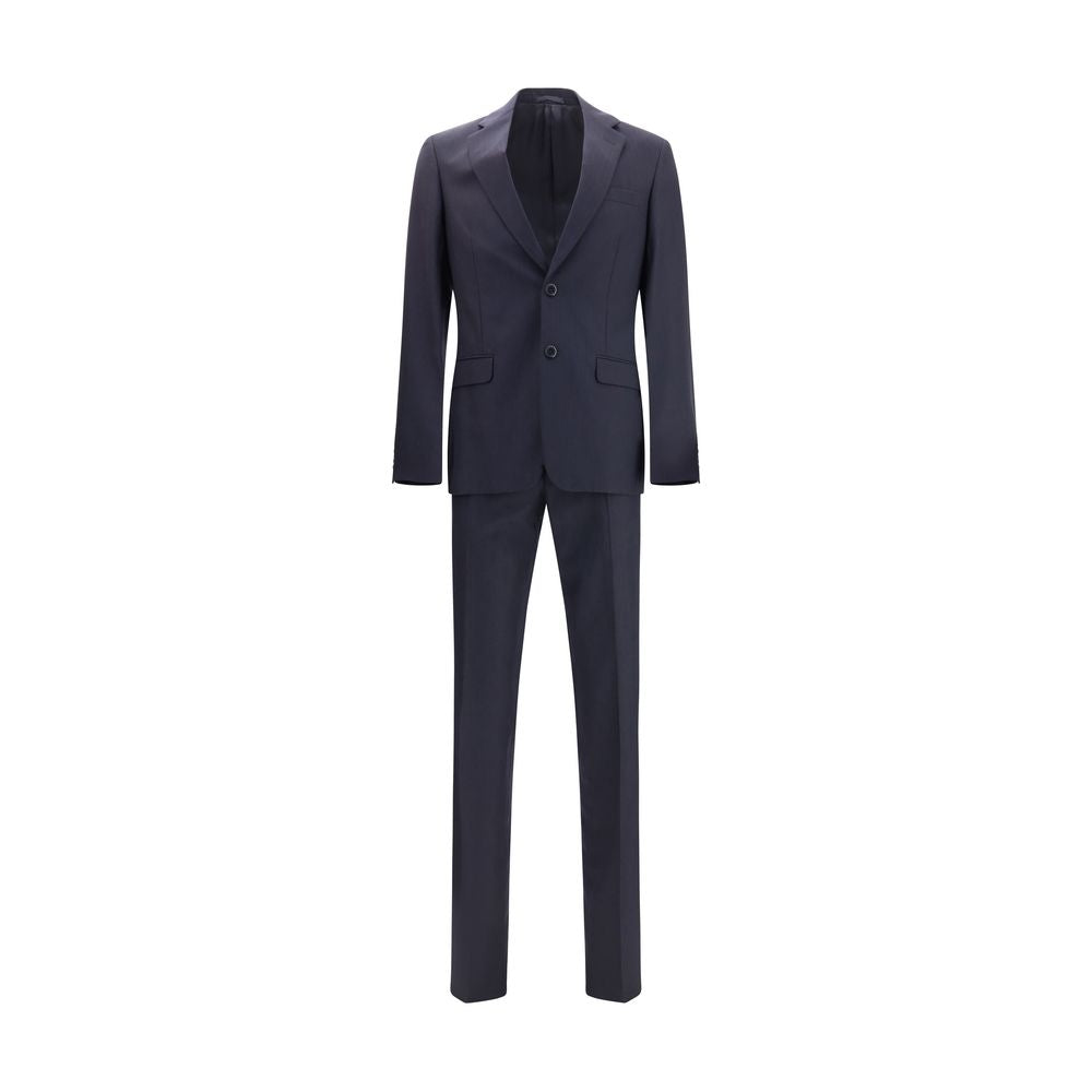Prada Blue Wool Fleece Two-Piece Suit