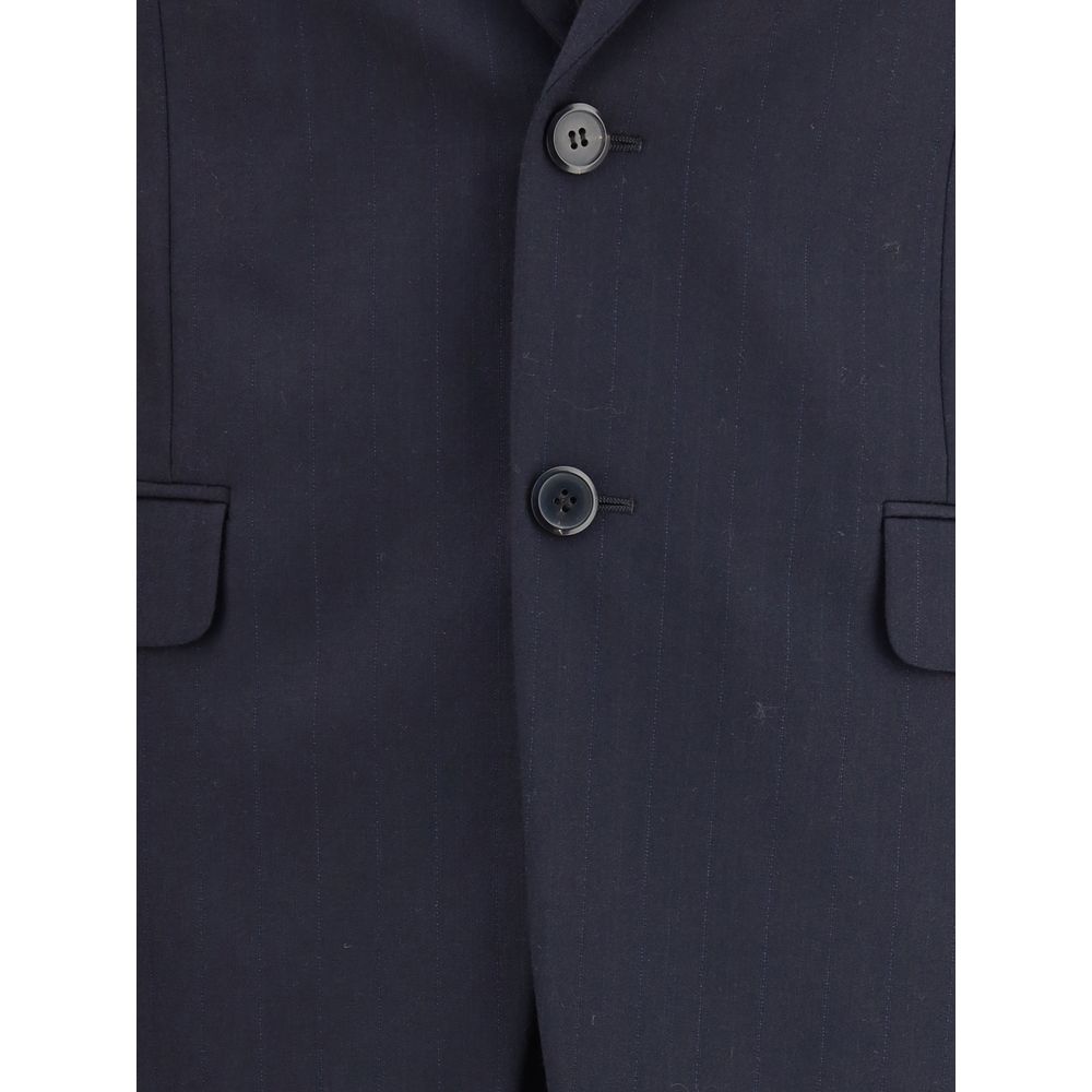 Prada Blue Wool Fleece Two-Piece Suit