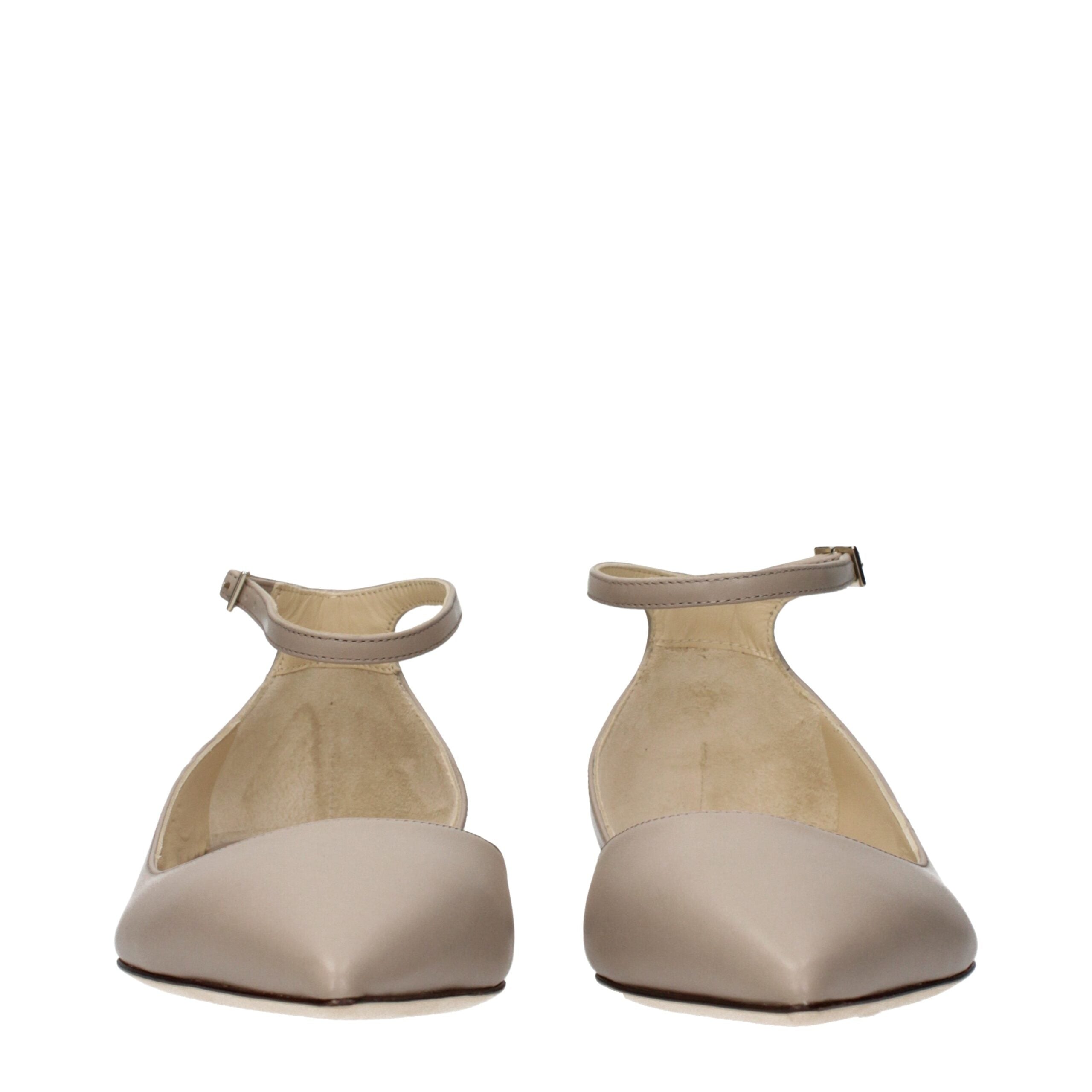 Jimmy Choo Graue Leder-Ballerinas