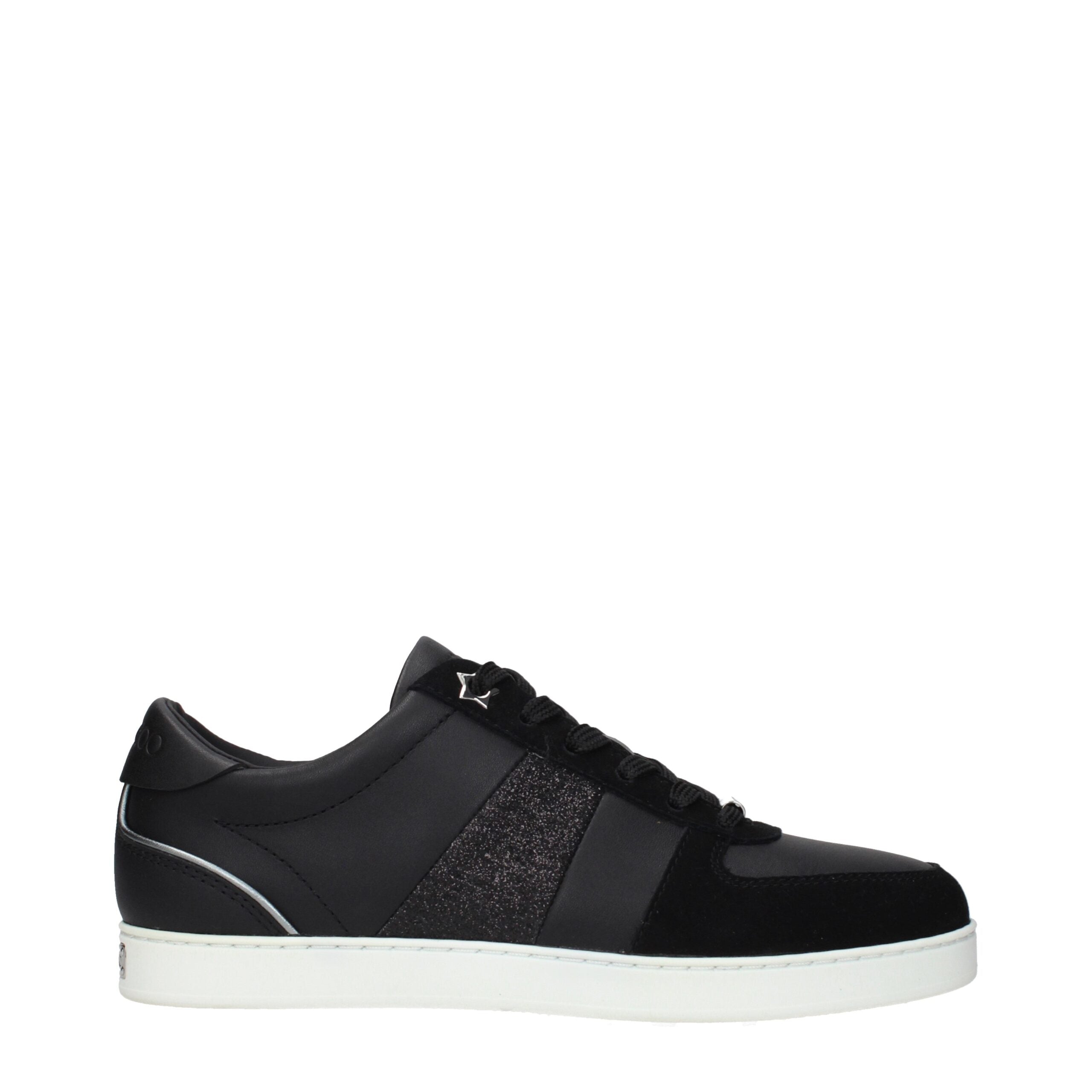 Jimmy Choo Schwarze Leder-Sneaker mit niedrigem Schaft