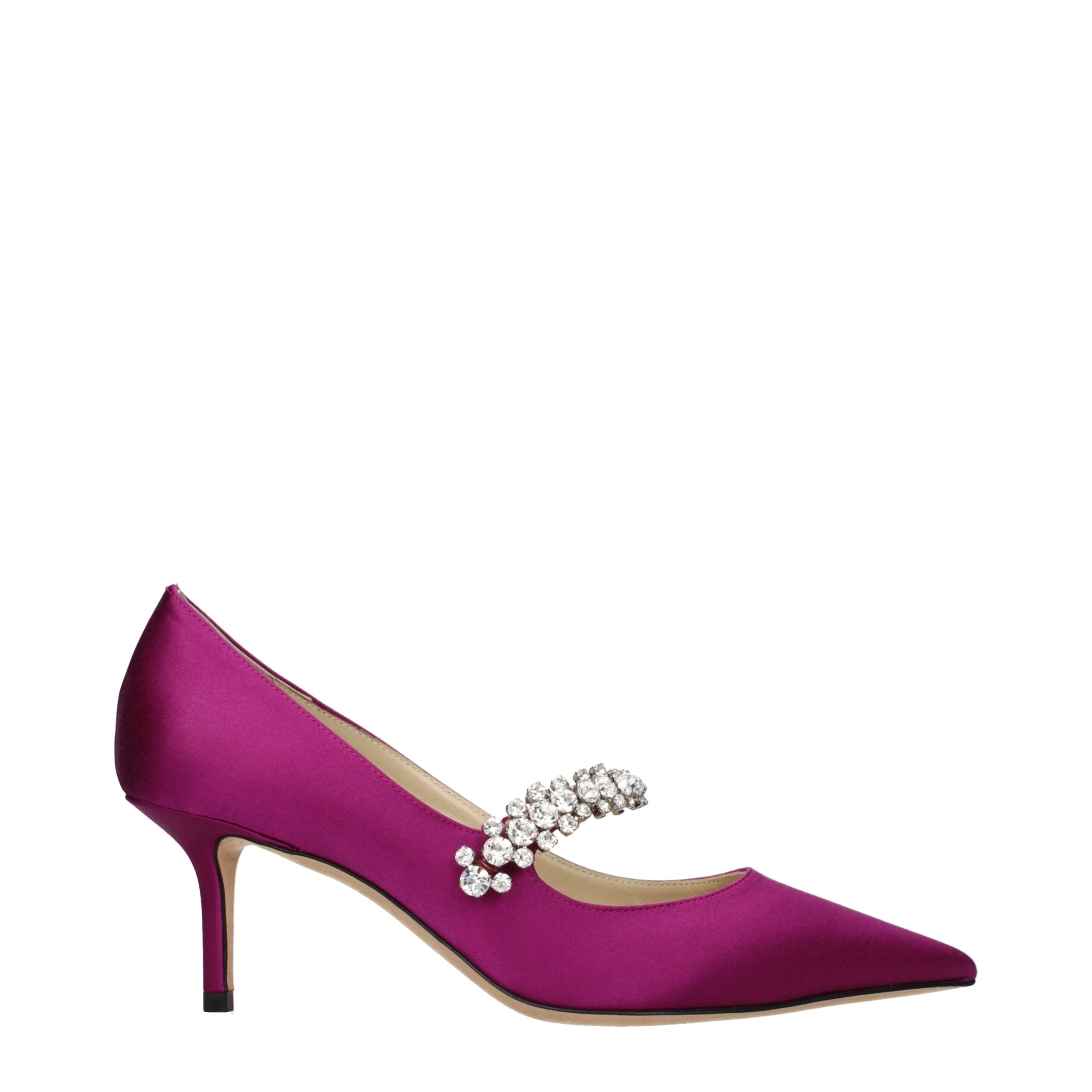 Jimmy Choo Pinke Satin Pumps mit mittlerem Absatz
