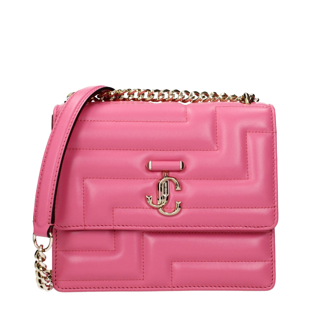 Jimmy Choo Rosa Ledertasche mit Schulterriemen