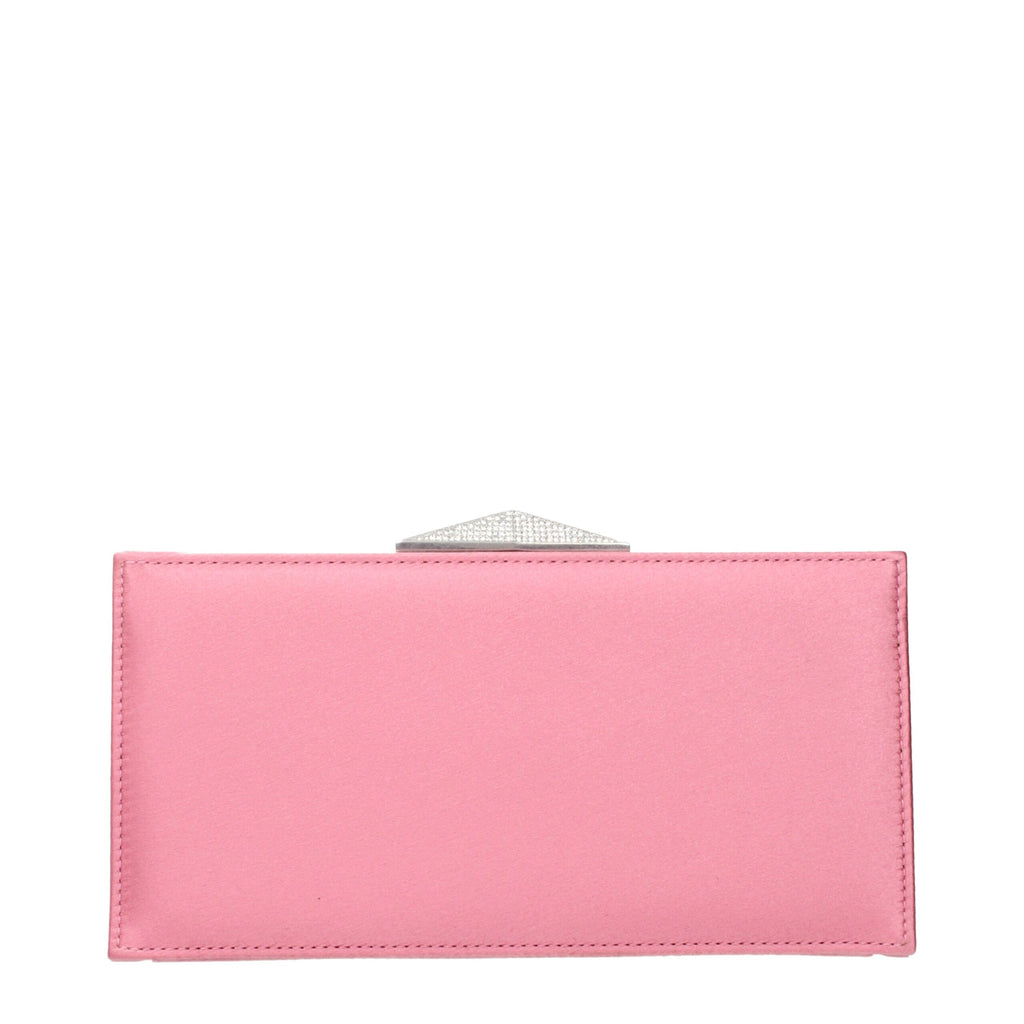 Jimmy Choo Pinke Satin-Clutch-Tasche