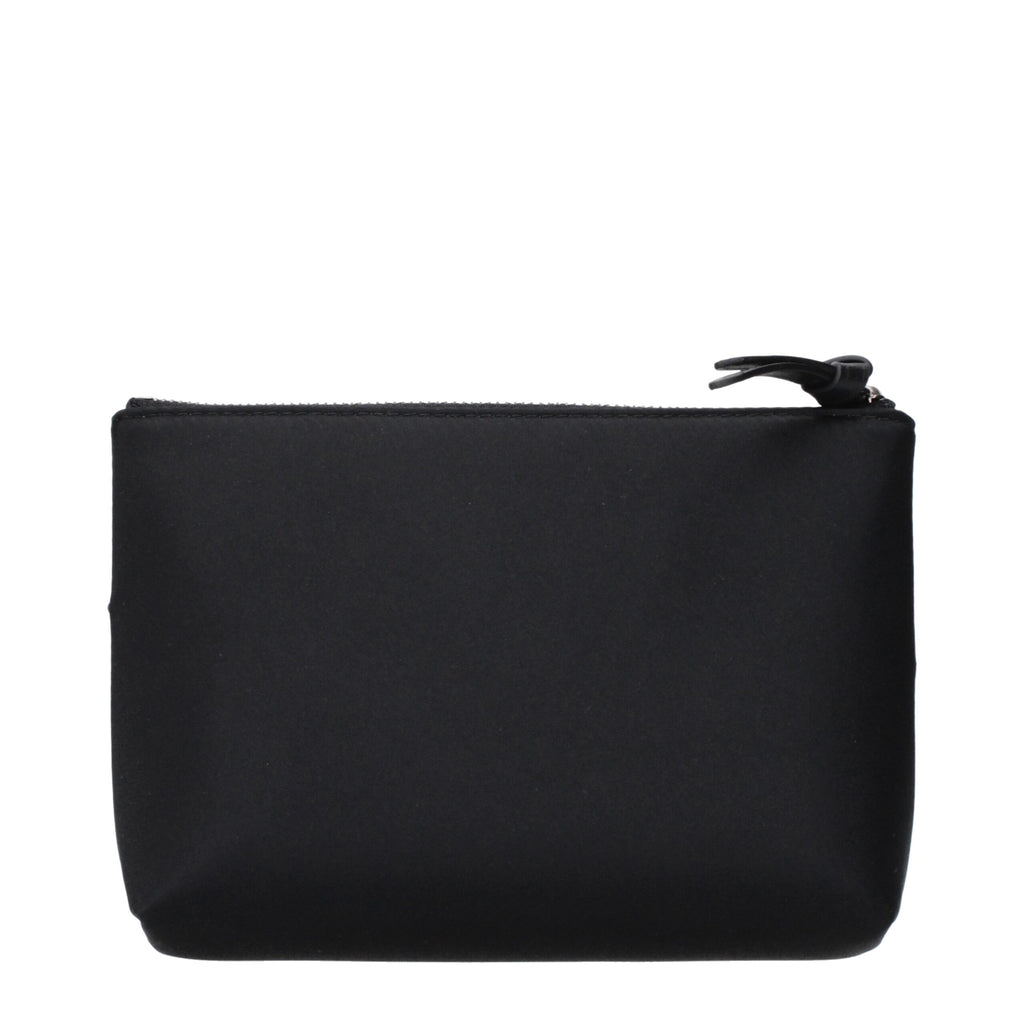 Jimmy Choo Schwarze Satin-Clutch