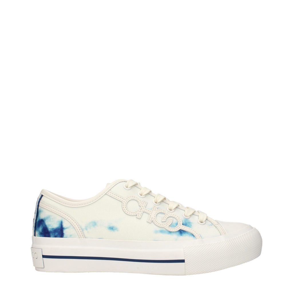 Jimmy Choo Beigefarbene Sneakers aus Stoff mit niedrigem Schaft