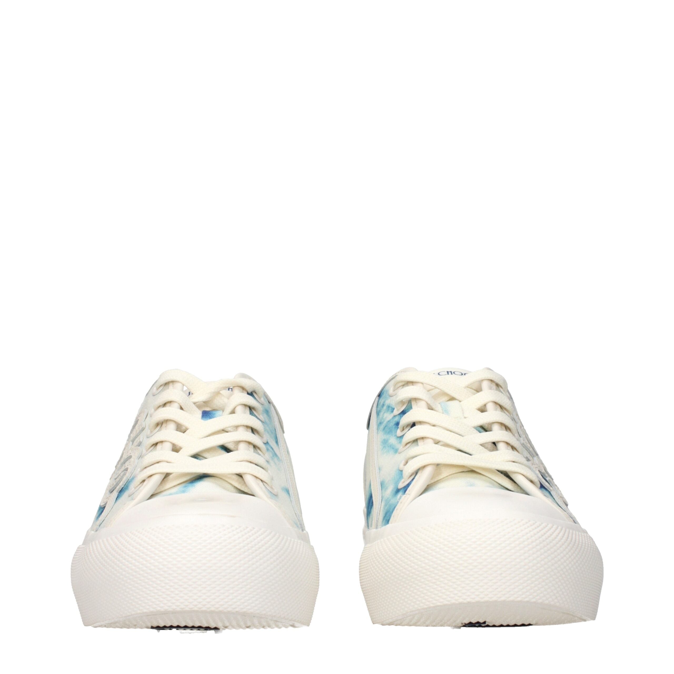 Jimmy Choo Beigefarbene Sneakers aus Stoff mit niedrigem Schaft
