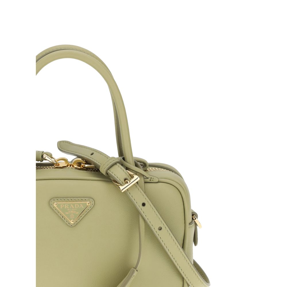 Prada Grüne Kalbshaut Bos Taurus Handtasche