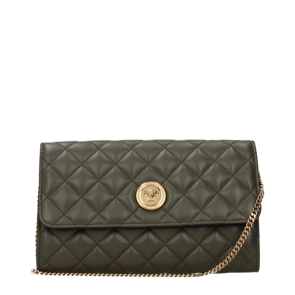 Versace Grüne Leder-Clutch