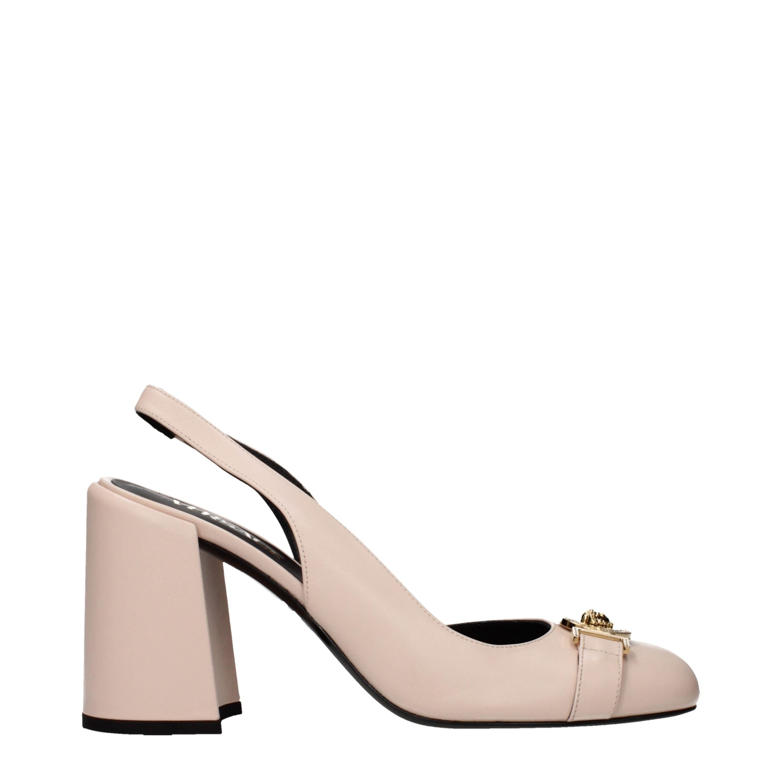 Versace Rosa Lederpumps mit hohem Absatz