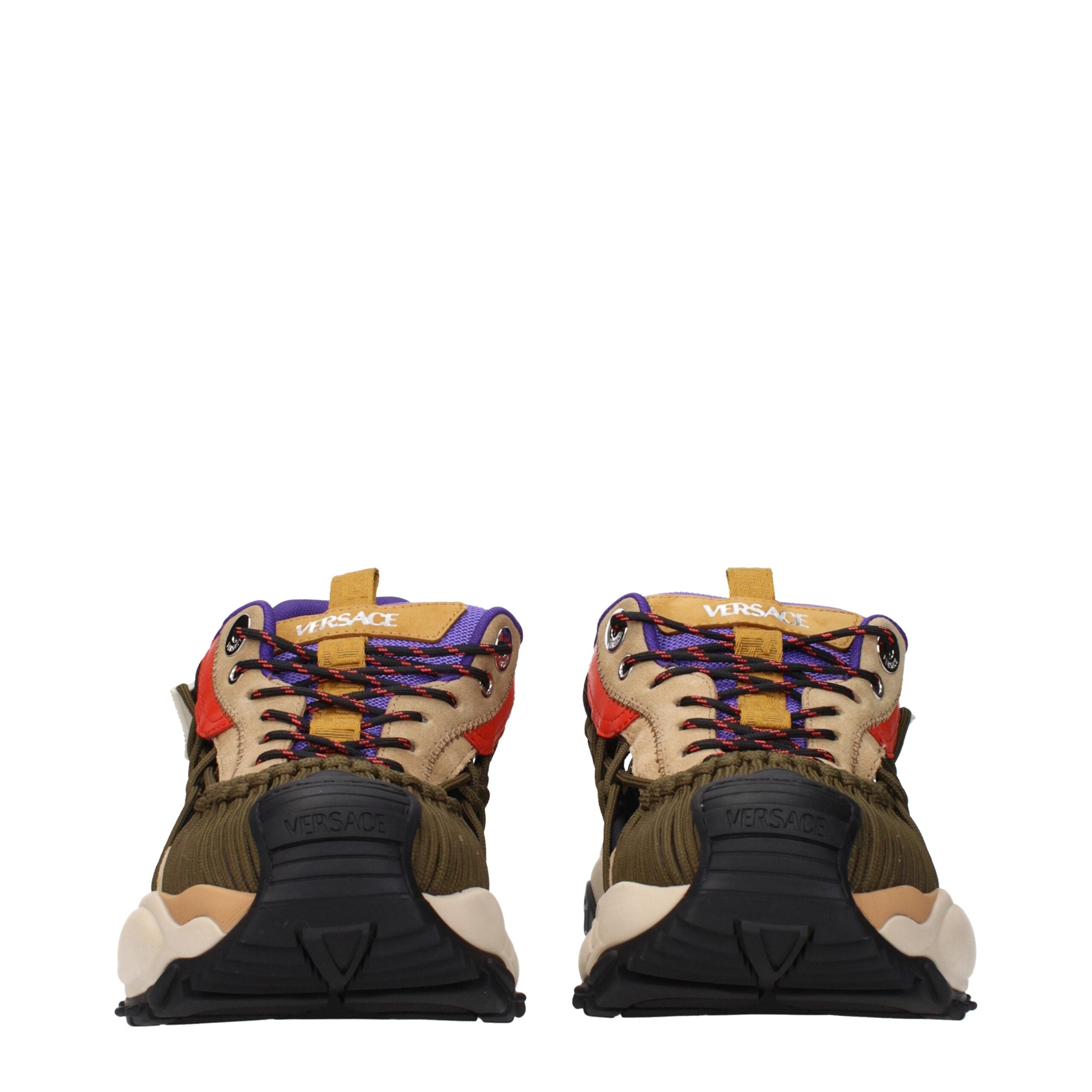 Versace Beigefarbene Wildleder-Sneaker