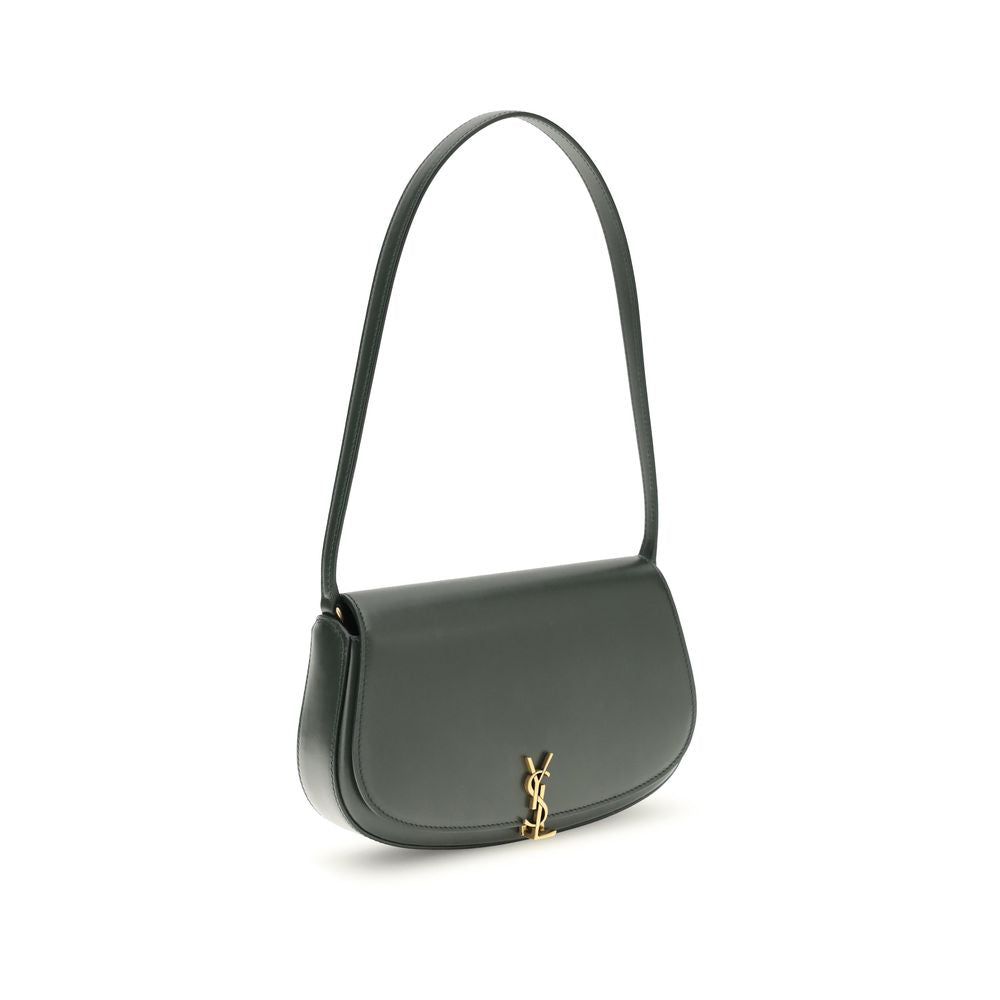 Saint Laurent Grüne Kalbshaut Bos Taurus Schultertasche