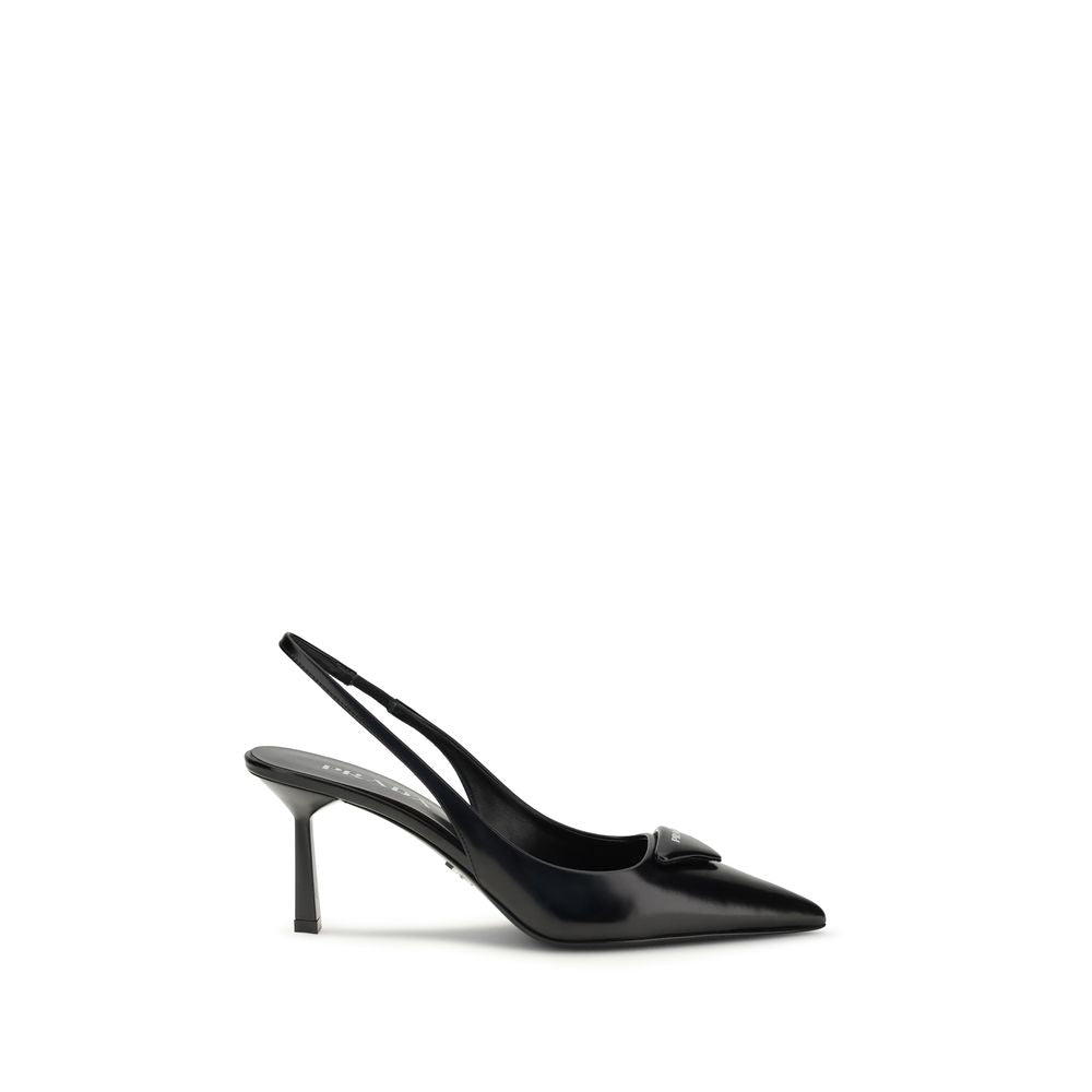 Prada Schwarze Kalbsleder Bos Taurus High Heels