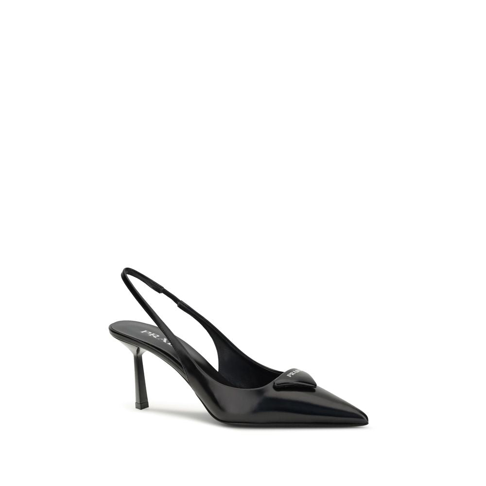 Prada Schwarze Kalbsleder Bos Taurus High Heels