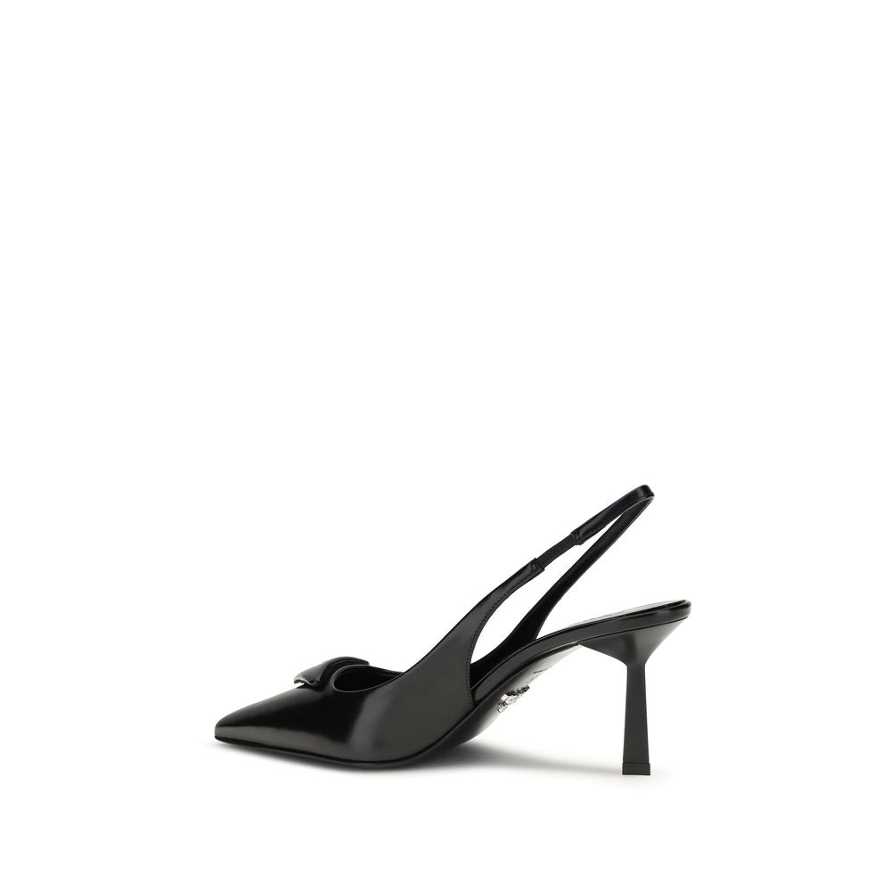Prada Schwarze Kalbsleder Bos Taurus High Heels