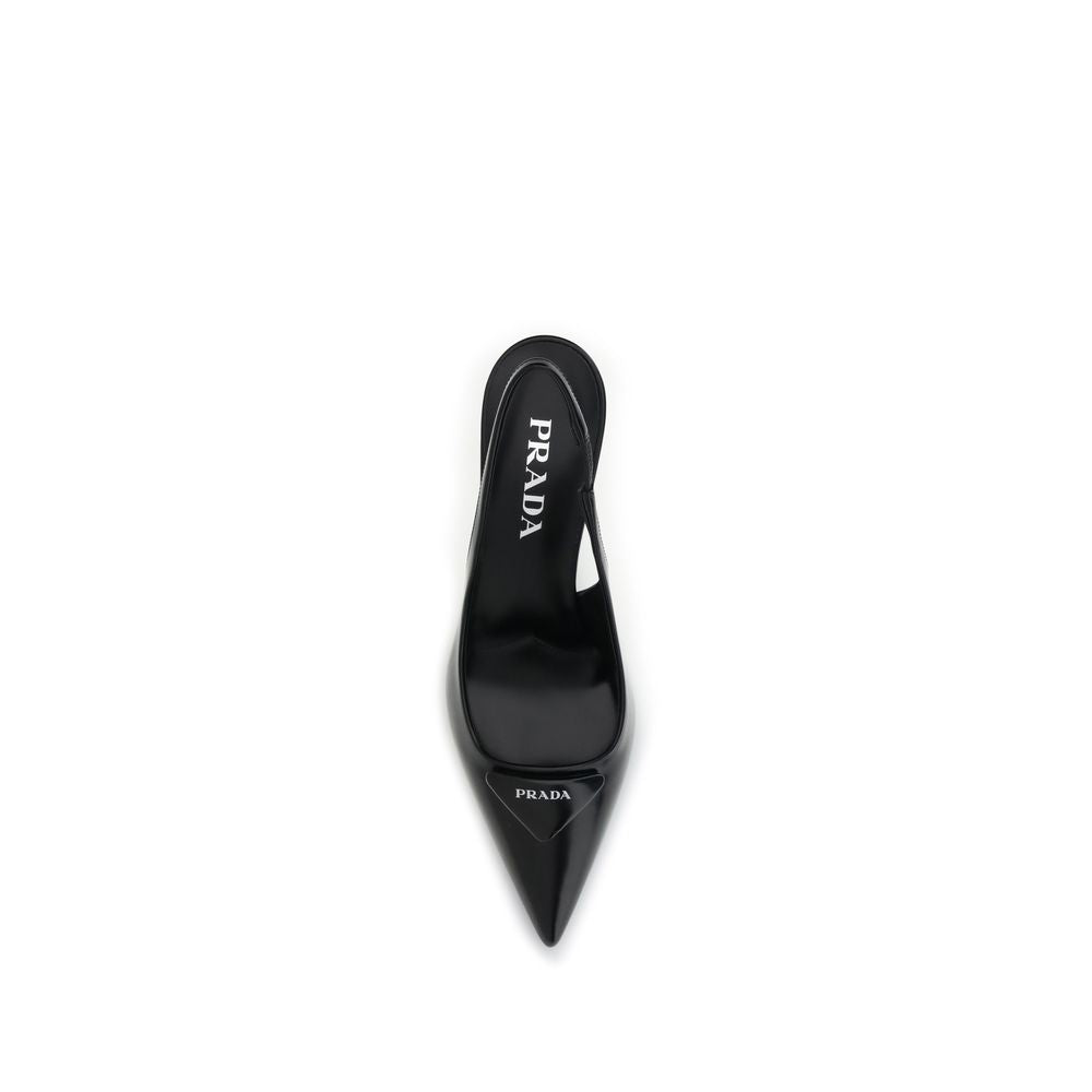 Prada Schwarze Kalbsleder Bos Taurus High Heels