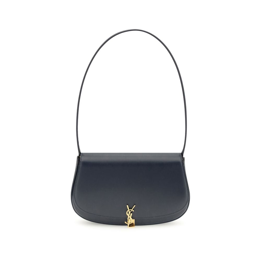 Saint Laurent Blaue Kalbshaut Bos Taurus Schultertasche