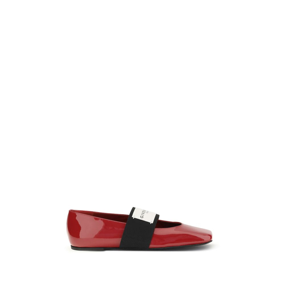 Givenchy Rote Leder-Ballerinas