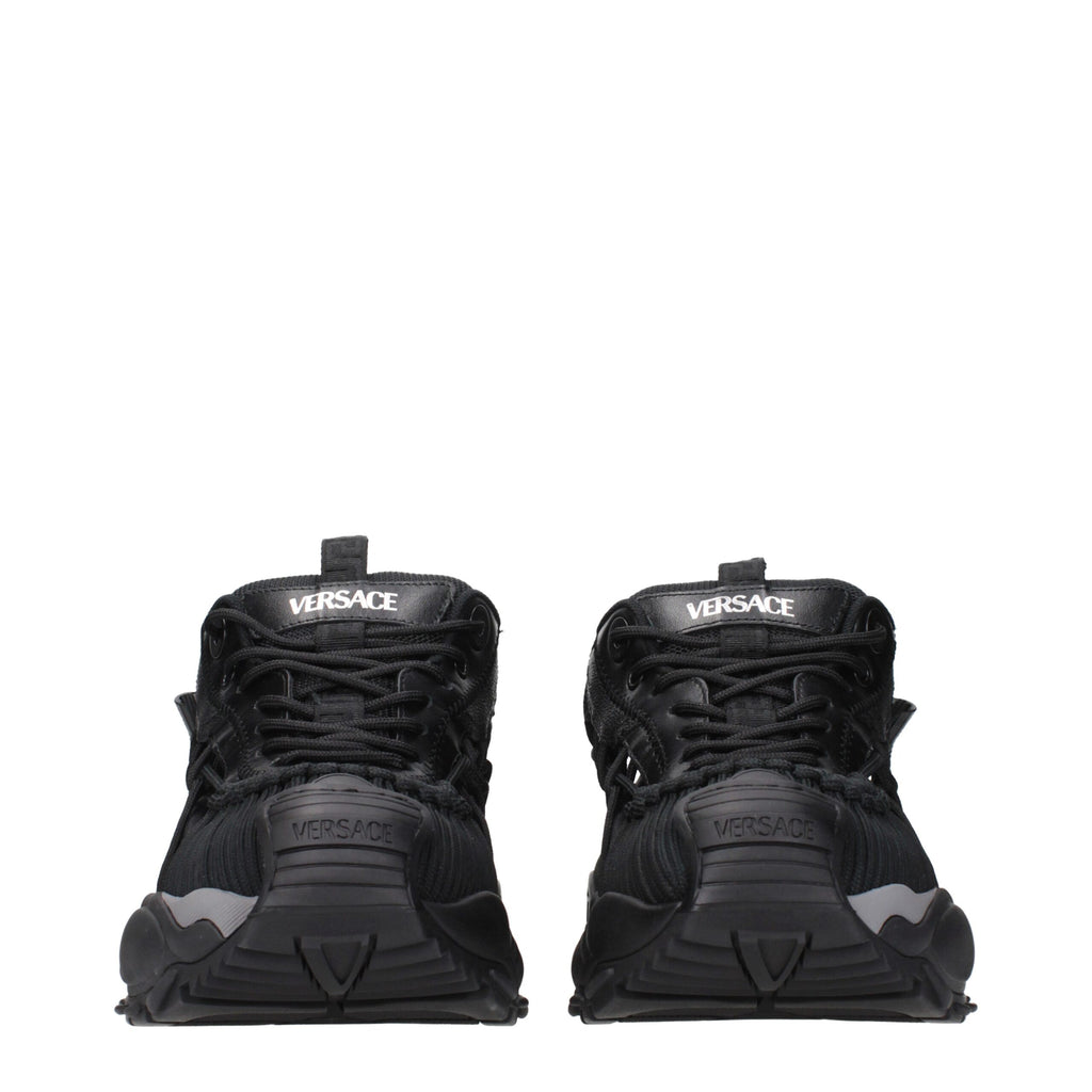 Versace Schwarze Leder-Sneaker