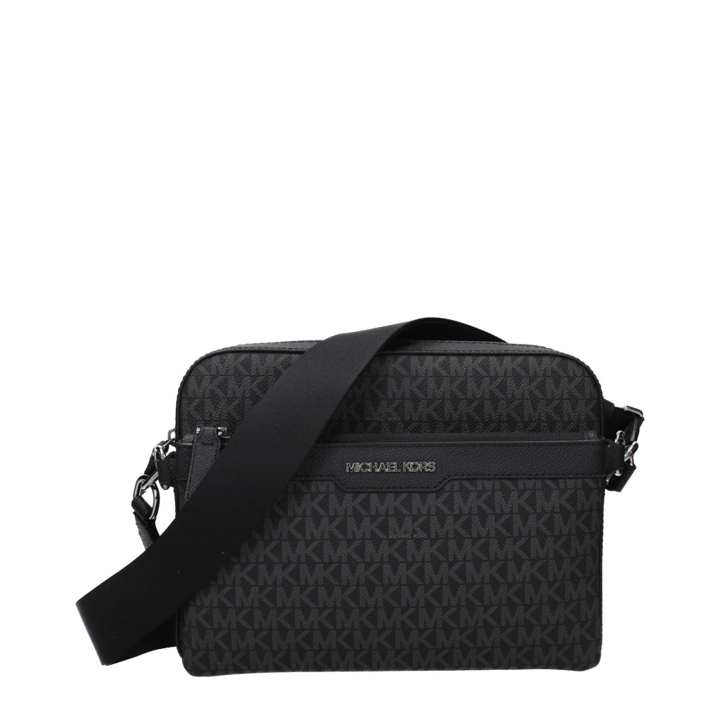 Michael Kors Schwarze Stoff-Umhängetasche