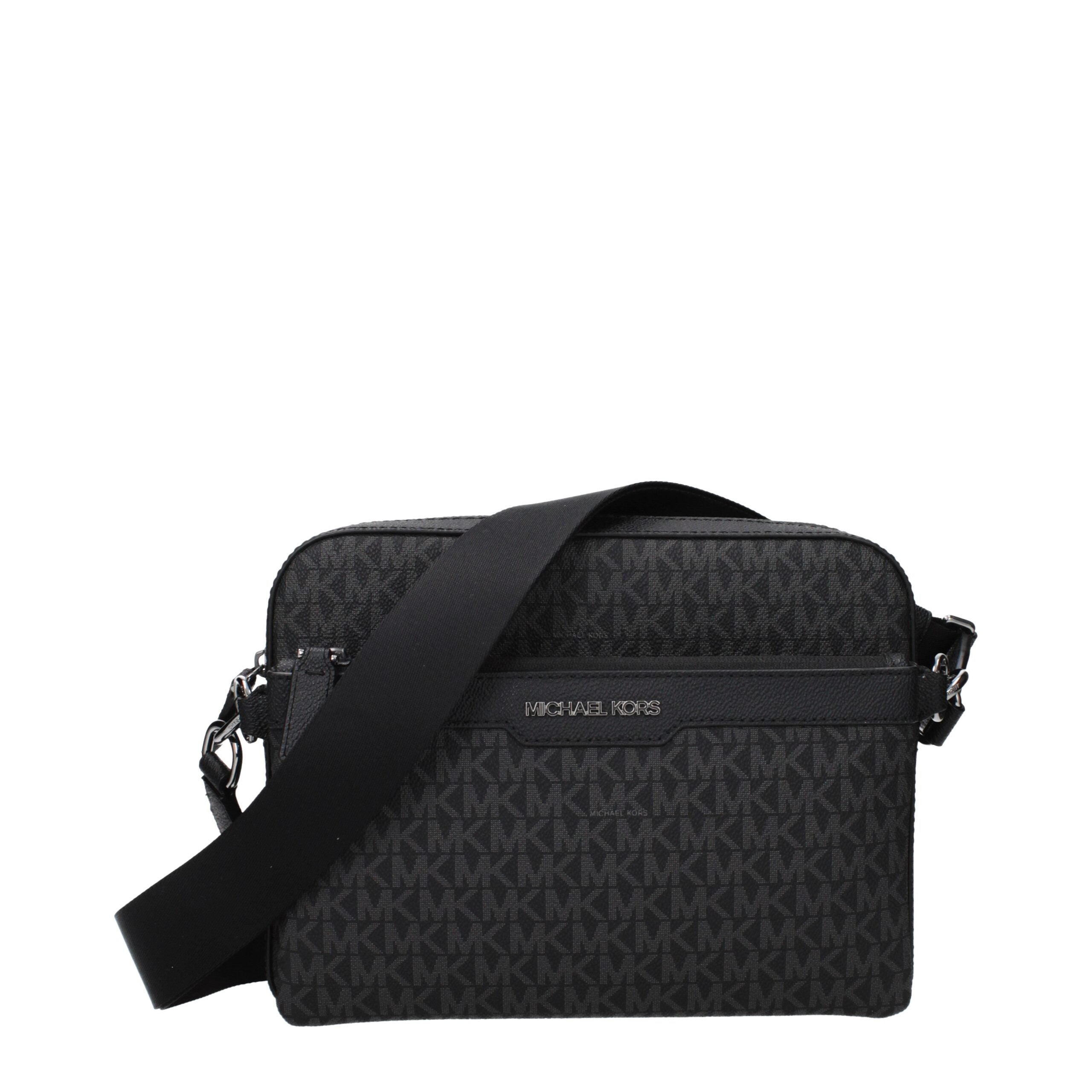 Michael Kors Schwarze Stoff-Umhängetasche
