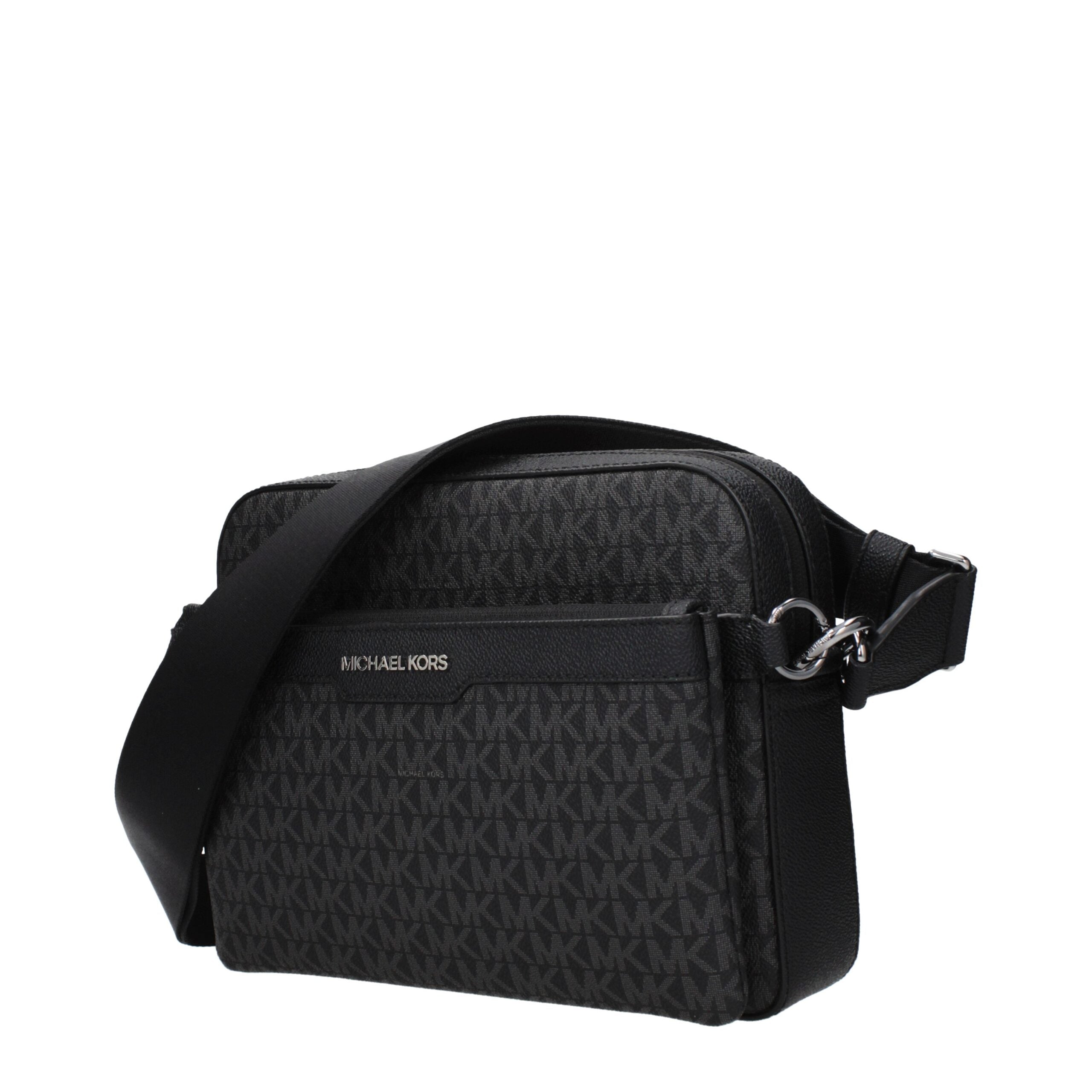Michael Kors Schwarze Stoff-Umhängetasche