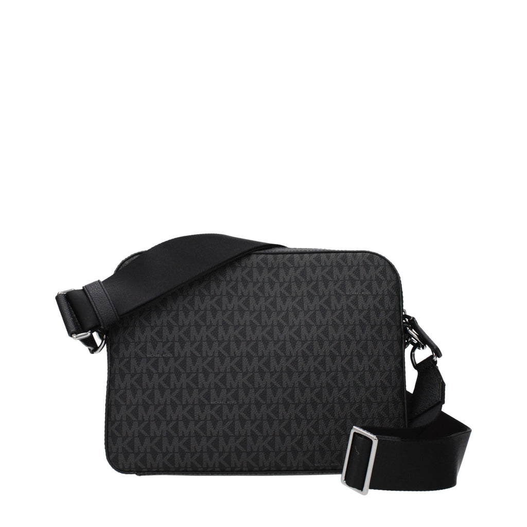 Michael Kors Schwarze Stoff-Umhängetasche