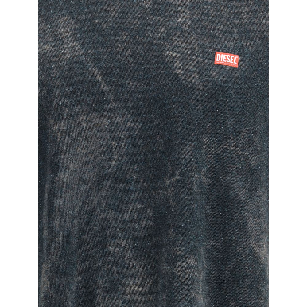 Diesel Schwarzes Baumwoll-T-Shirt